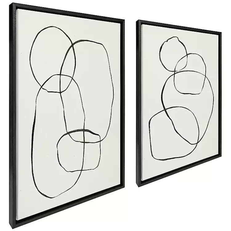 Dancing Circles Framed Canvas Art Prints, Set of 2>Kirklands Home Fashion
