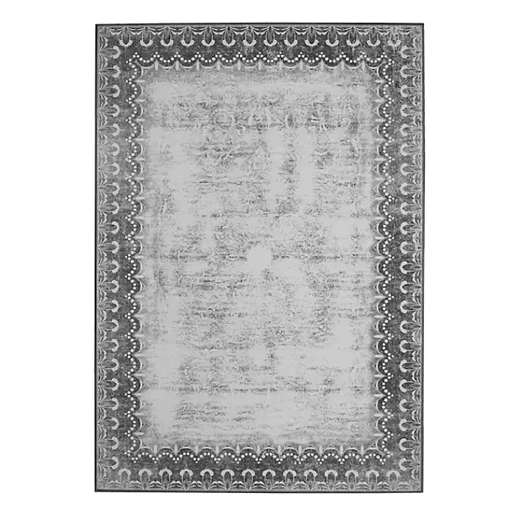 Dardon Bordered Washable Area Rug, 5x7>Kirklands Home Online