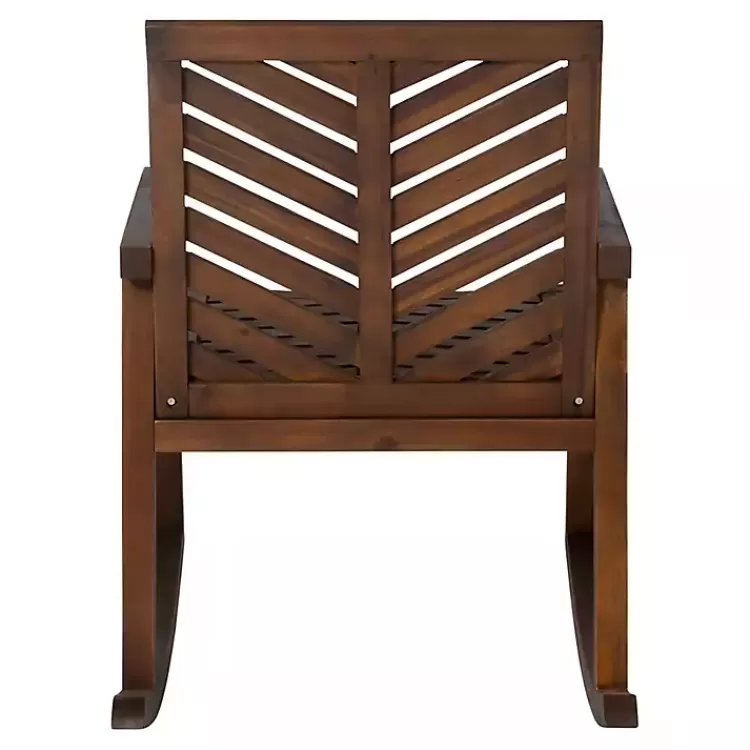 dark_brown_chevron_outdoor_rocking_chair_2.webp Dark Chevron Outdoor Rocking Chair>Kirklands Home Online