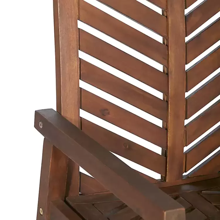 dark_brown_chevron_outdoor_rocking_chair_3.webp Dark Chevron Outdoor Rocking Chair>Kirklands Home Online