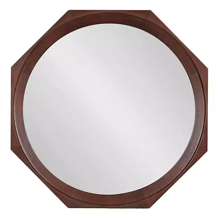 Dark Wood Octagon Cyrus Wall Mirror>Kirklands Home Shop