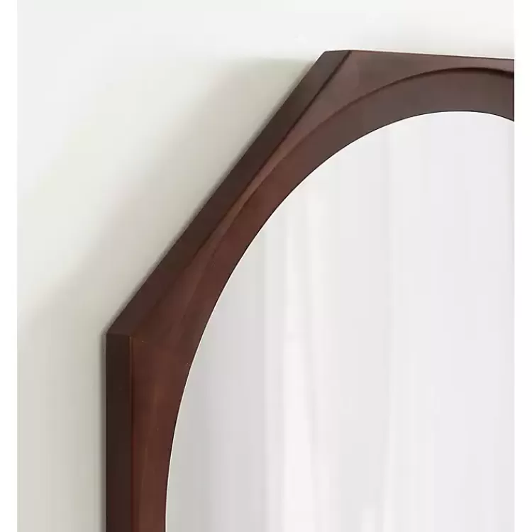 Dark Wood Octagon Cyrus Wall Mirror>Kirklands Home Shop