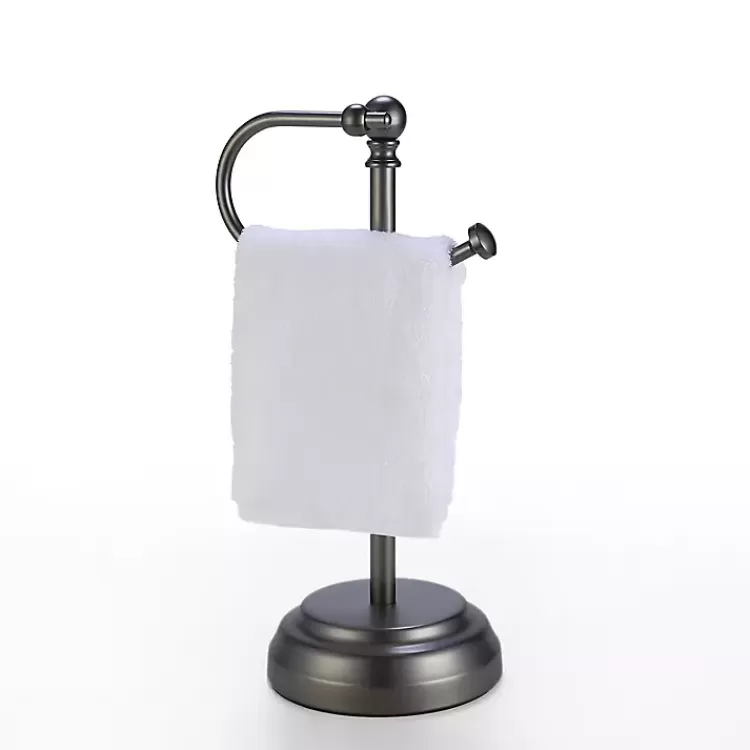 Dark Chrome Hook Countertop Towel Holder>Kirklands Home New