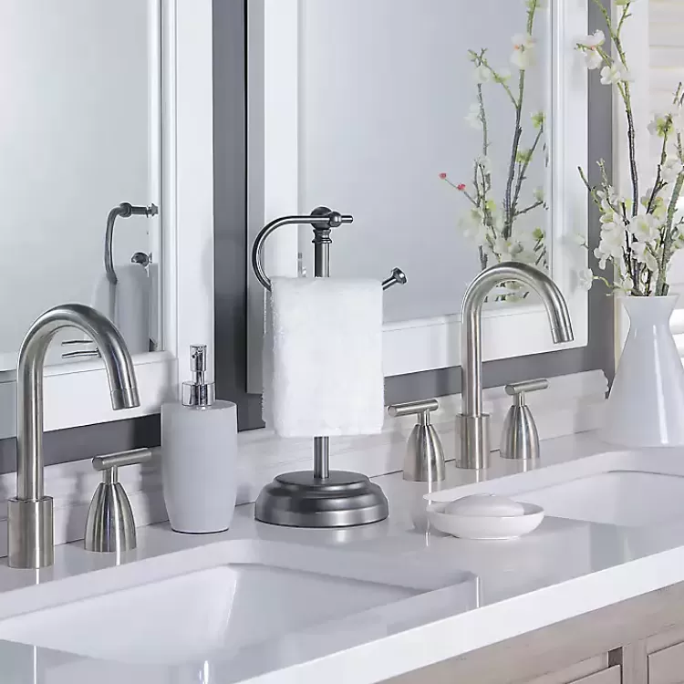 Dark Chrome Hook Countertop Towel Holder>Kirklands Home New