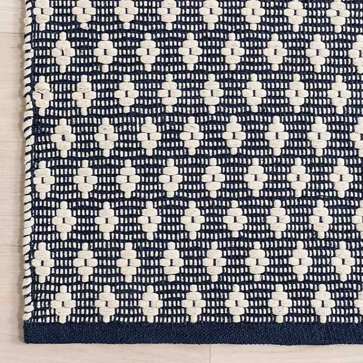 Dark Gray and Ivory Dainty Diamond Area Rug, 5x8>Kirklands Home Store