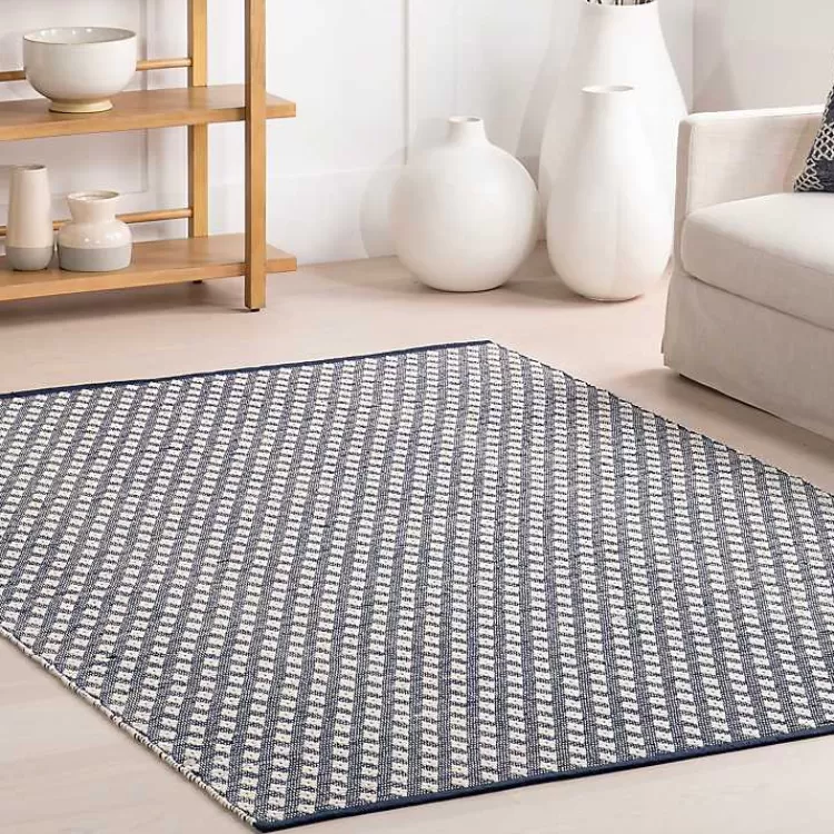 Dark Gray and Ivory Dainty Diamond Area Rug, 6x9>Kirklands Home Cheap