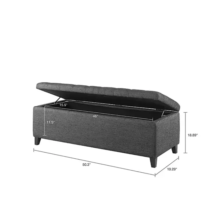 dark_gray_button_tufted_storage_bench_5.webp Dark Button Tufted Storage Bench>Kirklands Home Flash Sale