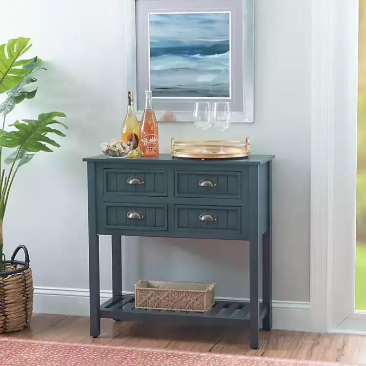 dark_teal_beadboard_console_table_2.webp Dark Teal Beadboard Console Table>Kirklands Home Shop