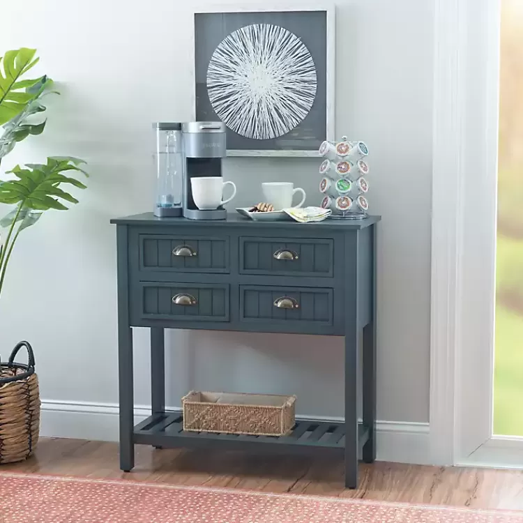 dark_teal_beadboard_console_table_3.webp Dark Teal Beadboard Console Table>Kirklands Home Shop