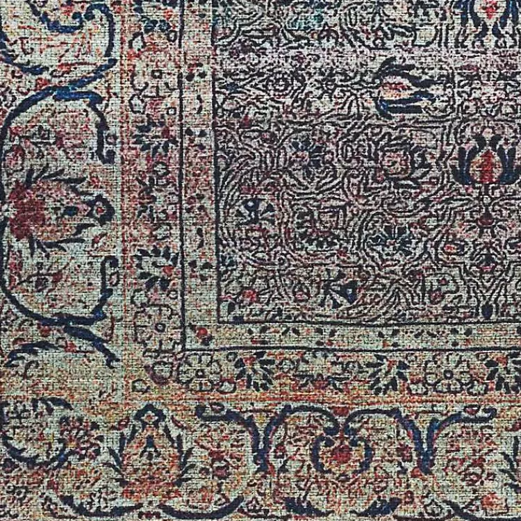 Dark Vintage Floral Washable Area Rug, 5x7>Kirklands Home New