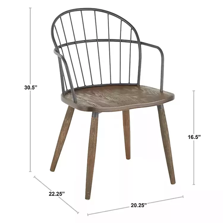 dark_walnut_wood_spindle_dining_chairs_set_of__7.webp Dark Walnut Wood Spindle Dining Chairs, Set of 2>Kirklands Home Outlet