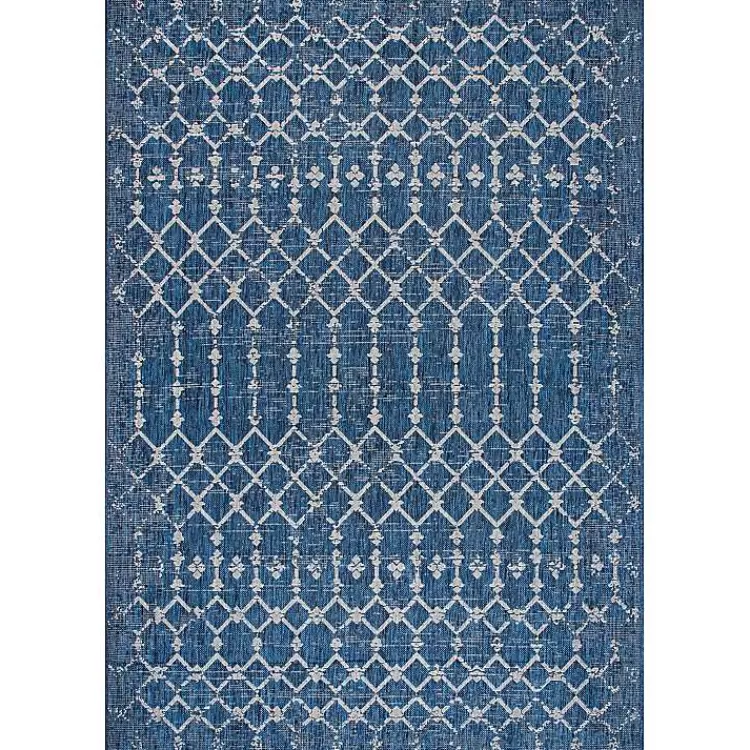Davon Blue Moroccan Trellis Outdoor Rug, 8x10>Kirklands Home Store