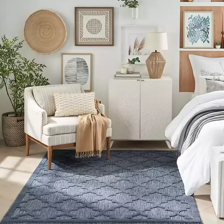 deep_navy_trellis_outdoor_area_rug_x_8.webp Deep Navy Trellis Outdoor Area Rug, 4x6>Kirklands Home Fashion
