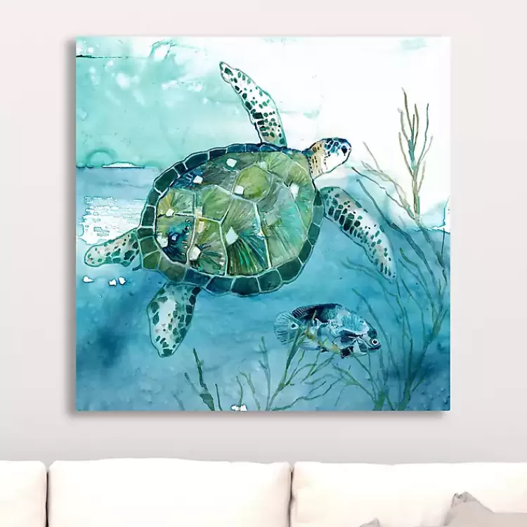 Delray Sea Turtle I Giclee Canvas Art Print>Kirklands Home Flash Sale