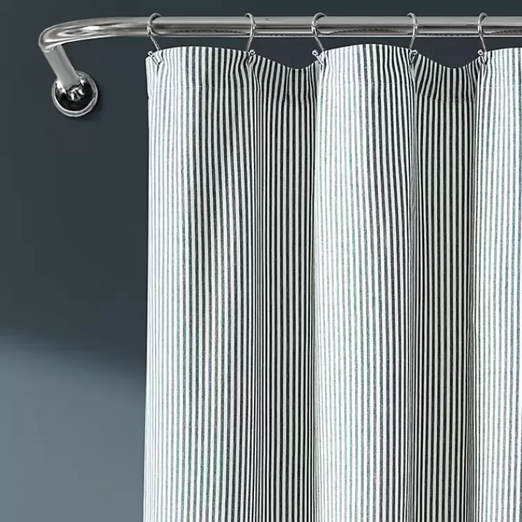 Denim Vintage Stripe Shower Curtain>Kirklands Home Store