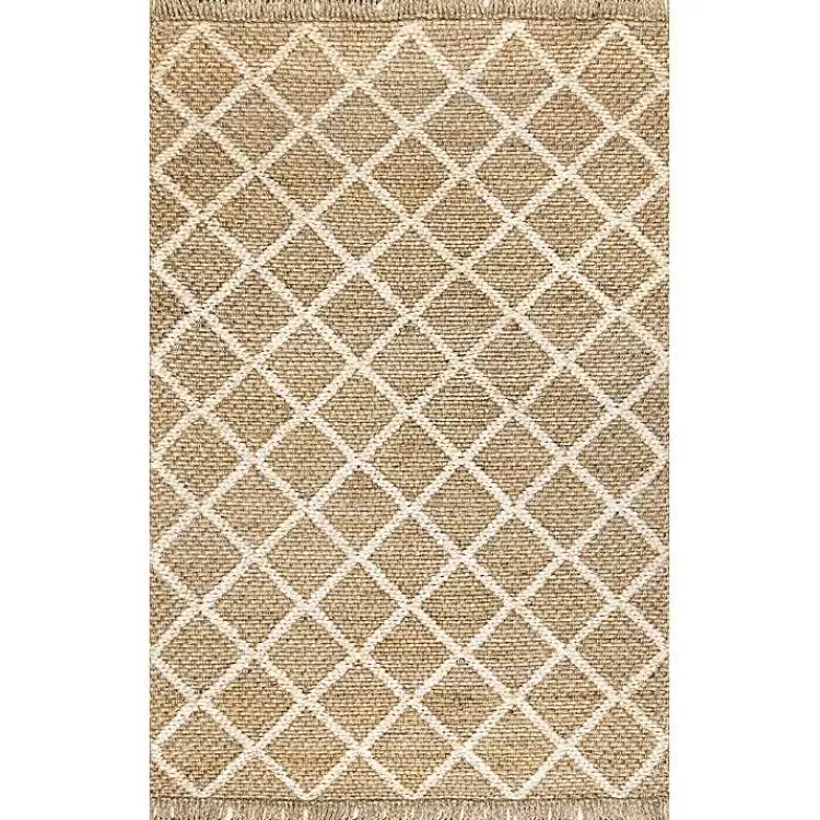 Diamond Helen Woven Jute Tassel Area Rug, 8x10>Kirklands Home Fashion