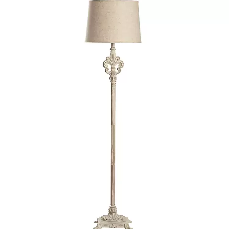 Distressed Fleur-de-lis Floor Lamp>Kirklands Home Best Sale
