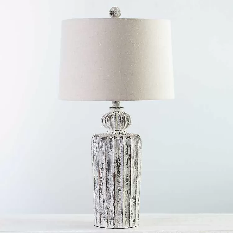 Distressed Fluted Tuscany Table Lamp>Kirklands Home Discount