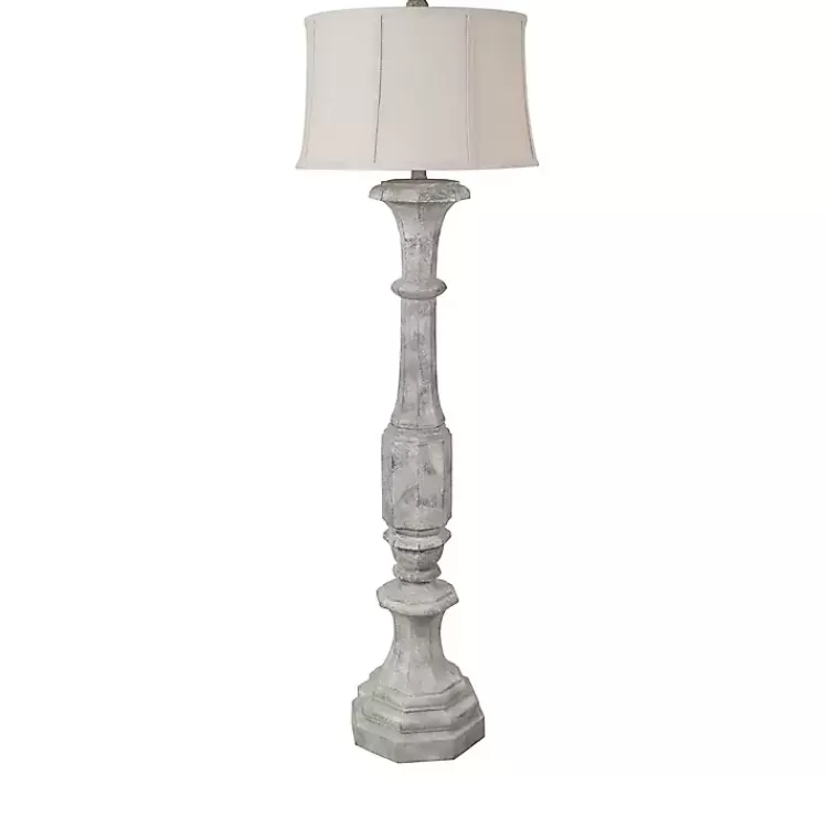 Distressed Gray Finton Floor Lamp>Kirklands Home Online