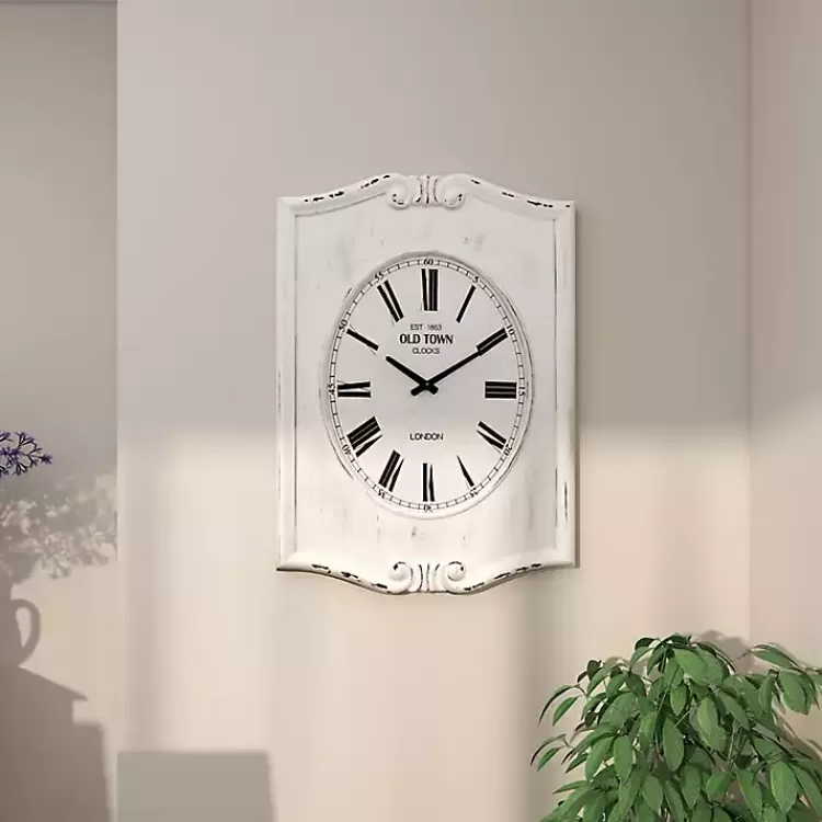 distressed_white_wood_scroll_wall_clock_10.webp Distressed White Wood Scroll Wall Clock>Kirklands Home Best Sale