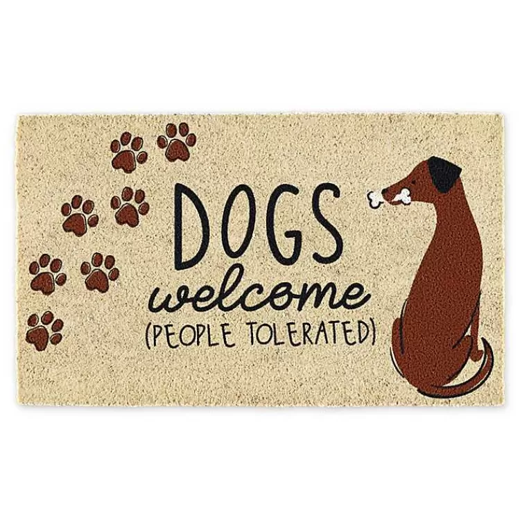 Dogs Welcome People Tolerated Doormat>Kirklands Home New