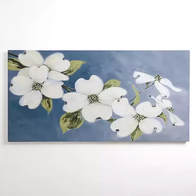 Dogwood on Blue Canvas Art Print>Kirklands Home Fashion