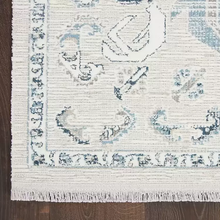 Dove Gray Ornate Bordered Area Rug, 5x7>Kirklands Home Store