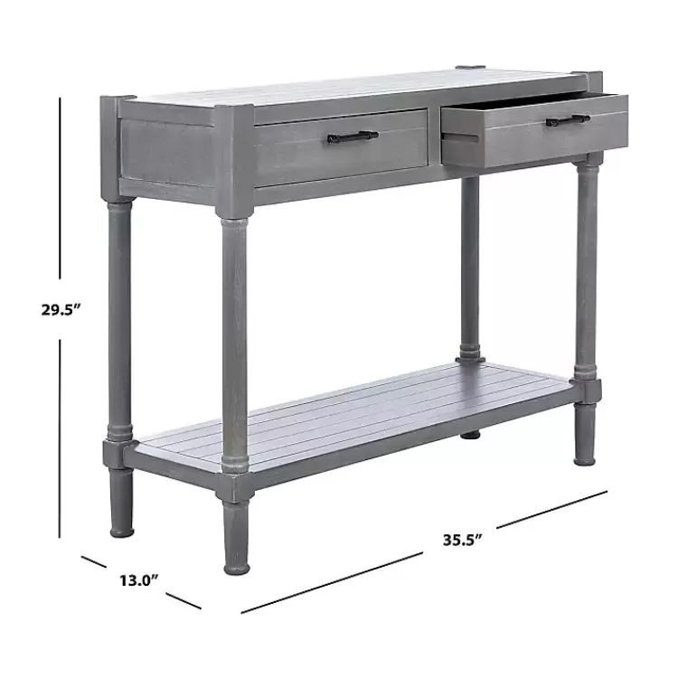 dove_gray_turned_leg_rustic_console_table_7.webp Dove Turned Leg Rustic Console Table>Kirklands Home Flash Sale