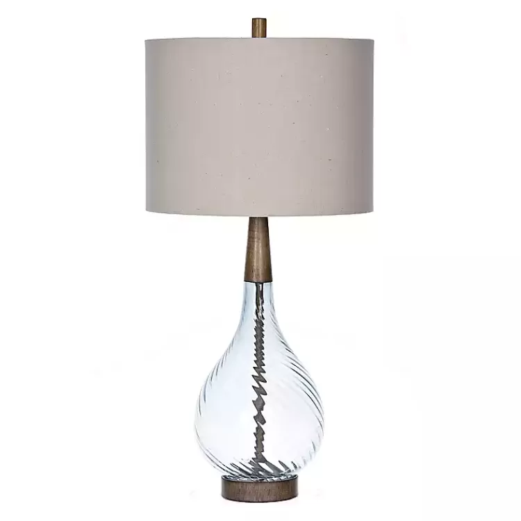 Dusty Gray Blue Nora Glass Table Lamp>Kirklands Home New