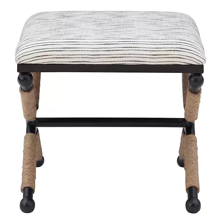 eclectic_black_and_white_striped_x_frame_bench_2-1.webp Eclectic Black and White Striped X Frame Bench>Kirklands Home Discount