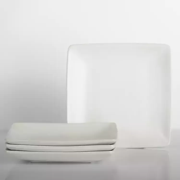 Ecru Square Simple Things Salad Plates, Set of 4>Kirklands Home Discount