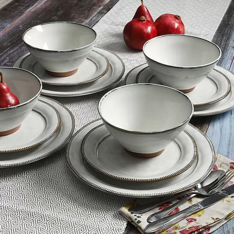 Eggshell Glazed Round 12-pc. Dinnerware Set>Kirklands Home Hot