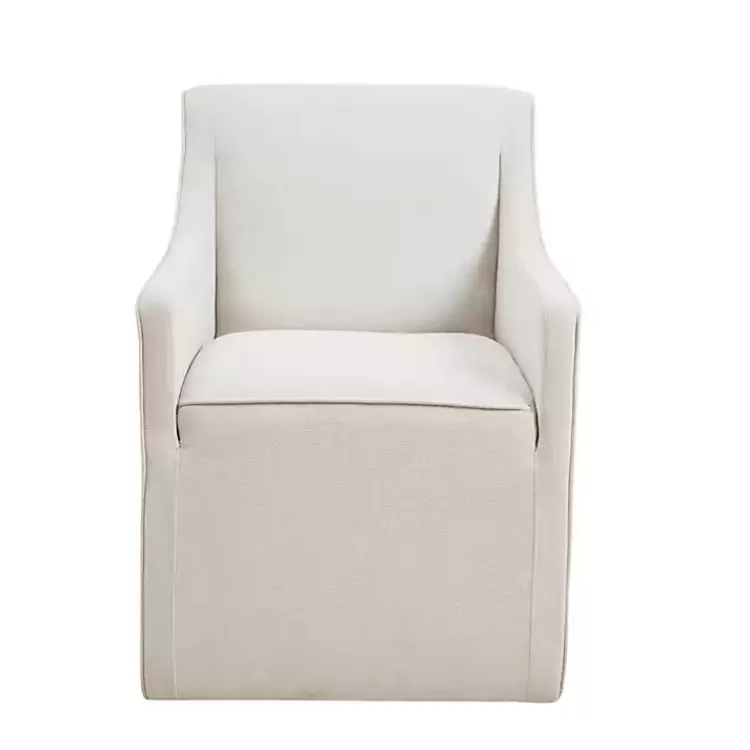Elaine Cream Upholstered Skirted Dining Chair>Kirklands Home Fashion