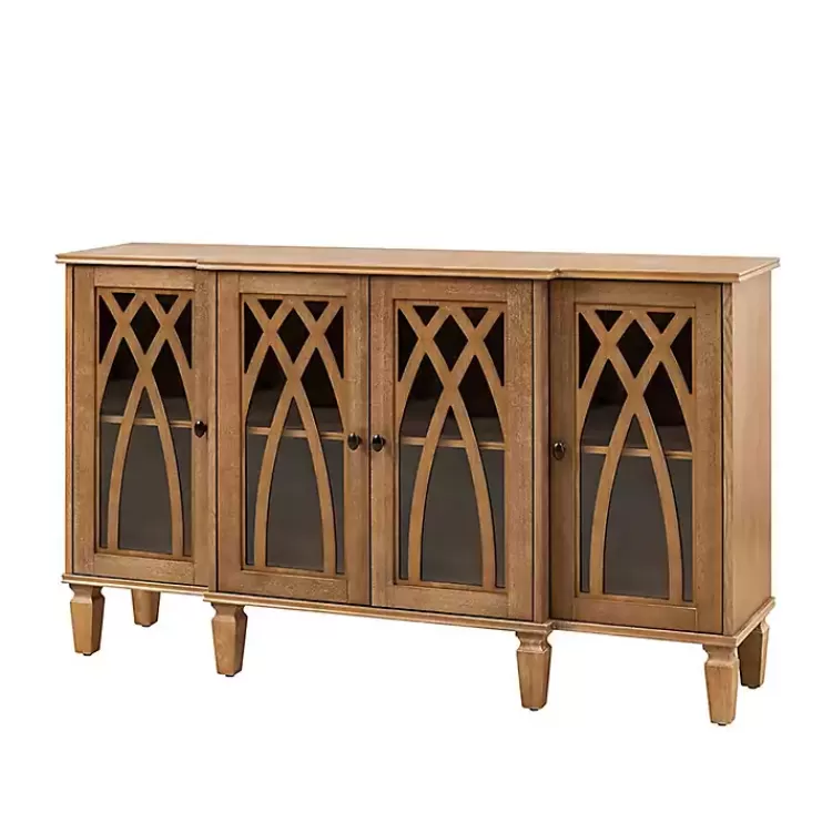 Eleanora Acorn Wood 4-Door Sideboard>Kirklands Home Outlet