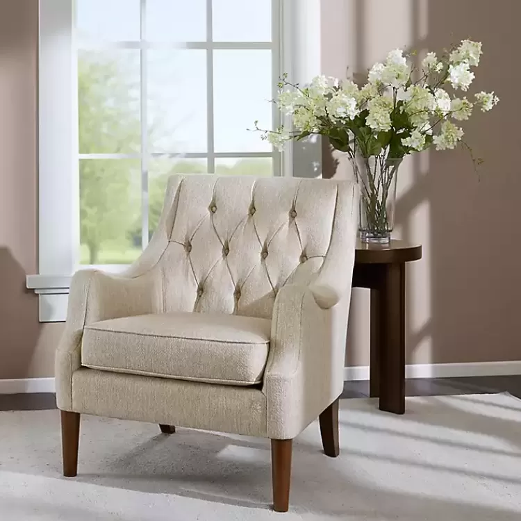 Elle Tufted Beige Accent Chair>Kirklands Home Best