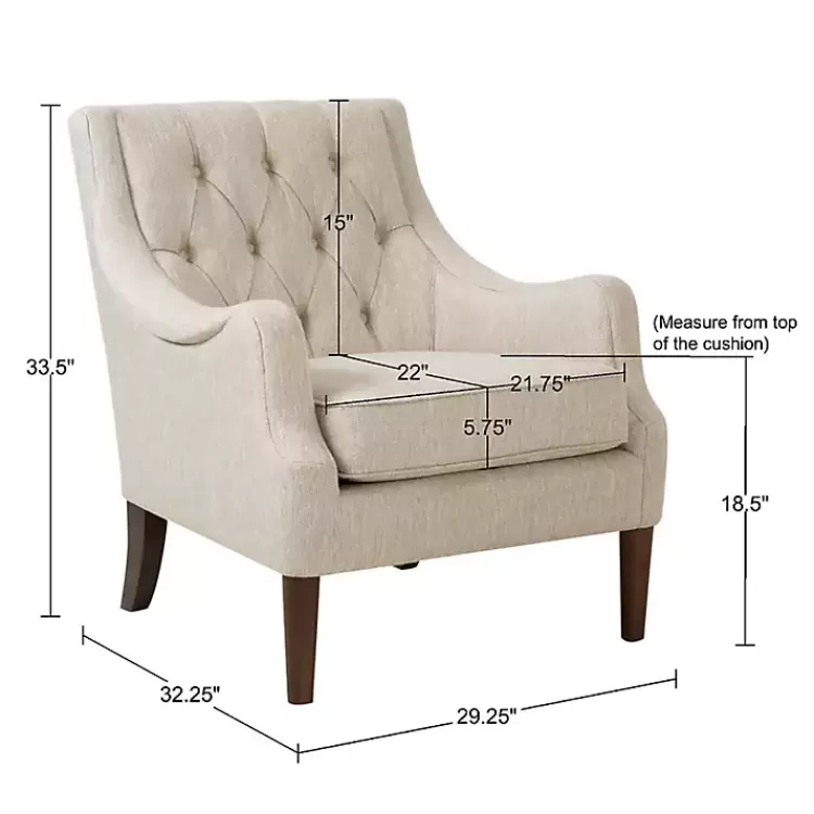 elle_tufted_beige_accent_chair_5.webp Elle Tufted Beige Accent Chair>Kirklands Home Best
