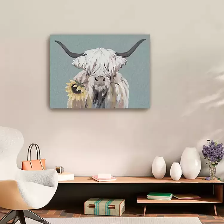 Ellie with a Sunflower Canvas Art Print, 32x24 in.>Kirklands Home Shop