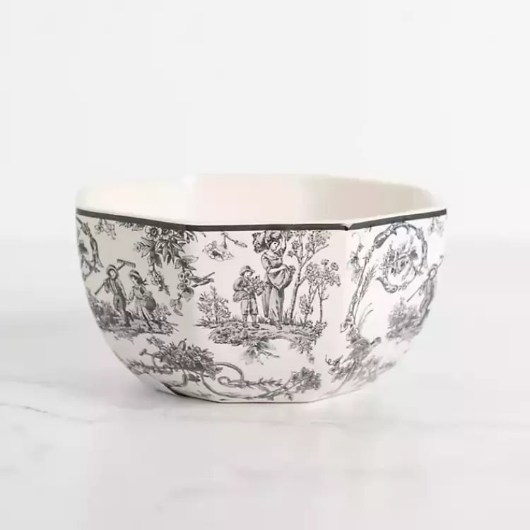 Emery Black Toile Cereal Bowl>Kirklands Home Fashion
