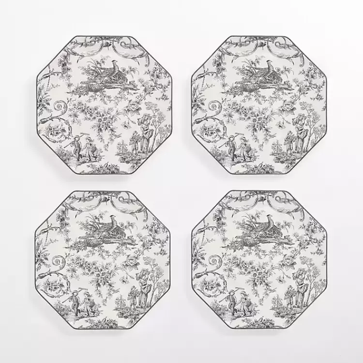 Emery Black Toile Salad Plates, Set of 4>Kirklands Home Flash Sale