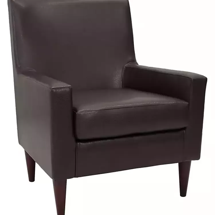 Emma Walnut Faux Leather Accent Chair>Kirklands Home Best