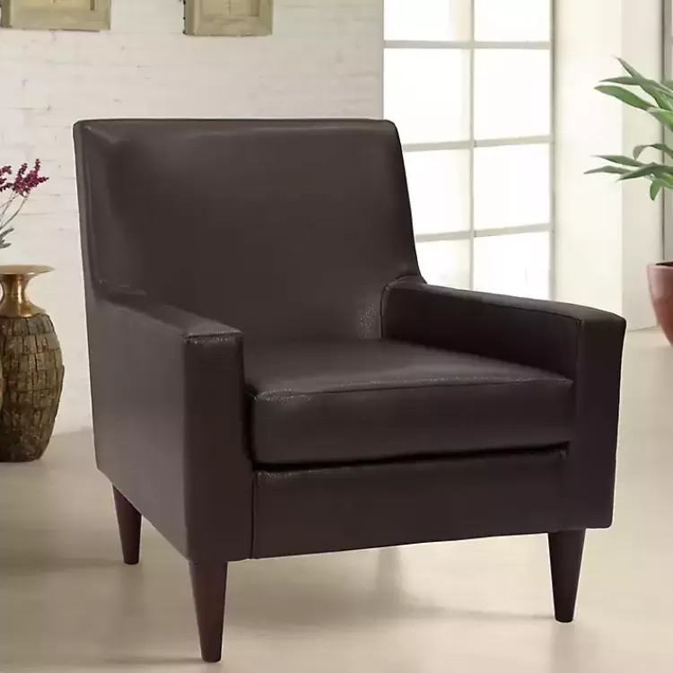 Emma Walnut Faux Leather Accent Chair>Kirklands Home Best
