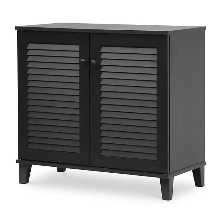 Espresso Shutter Door Wooden Cabinet>Kirklands Home Sale