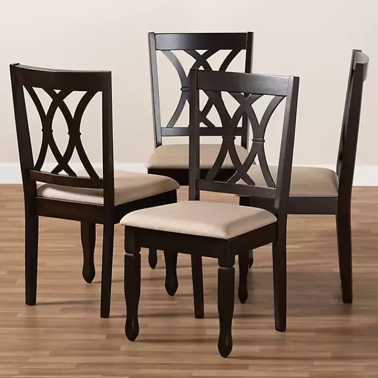 Espresso Upholstered Reneau 4-pc. Dining Chair Set>Kirklands Home Cheap