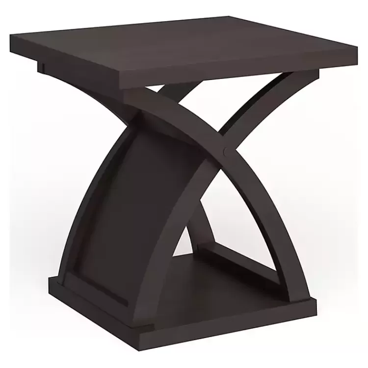 espresso_wood_xbase_side_table_3.webp Espresso Wood X-Base Side Table>Kirklands Home Best