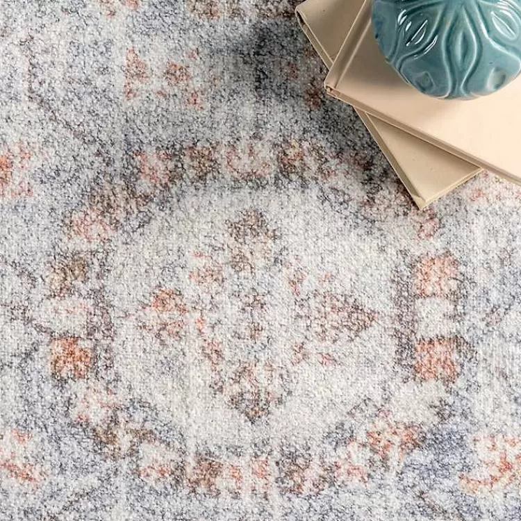 Etta Distressed Vintage Washable Area Rug, 5x8>Kirklands Home Clearance