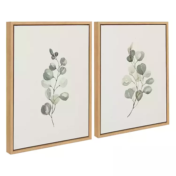 Eucalyptus Sprigs Framed Canvas Prints, Set of 2>Kirklands Home Sale