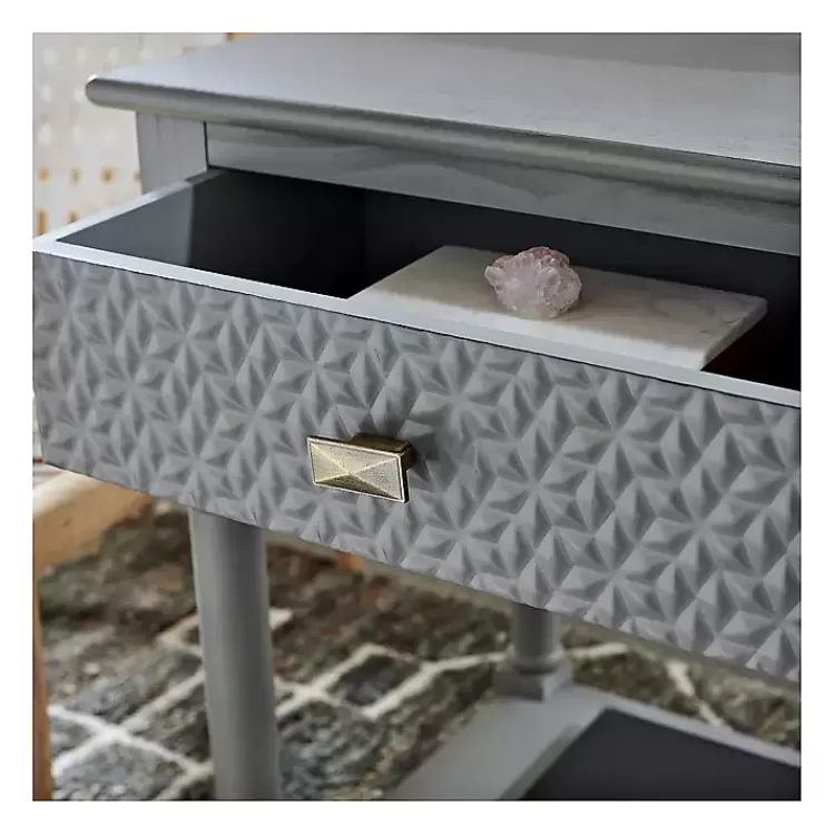 evelina_gray_textured_single_drawer_accent_table_10.webp Evelina Textured Single Drawer Accent Table>Kirklands Home Cheap