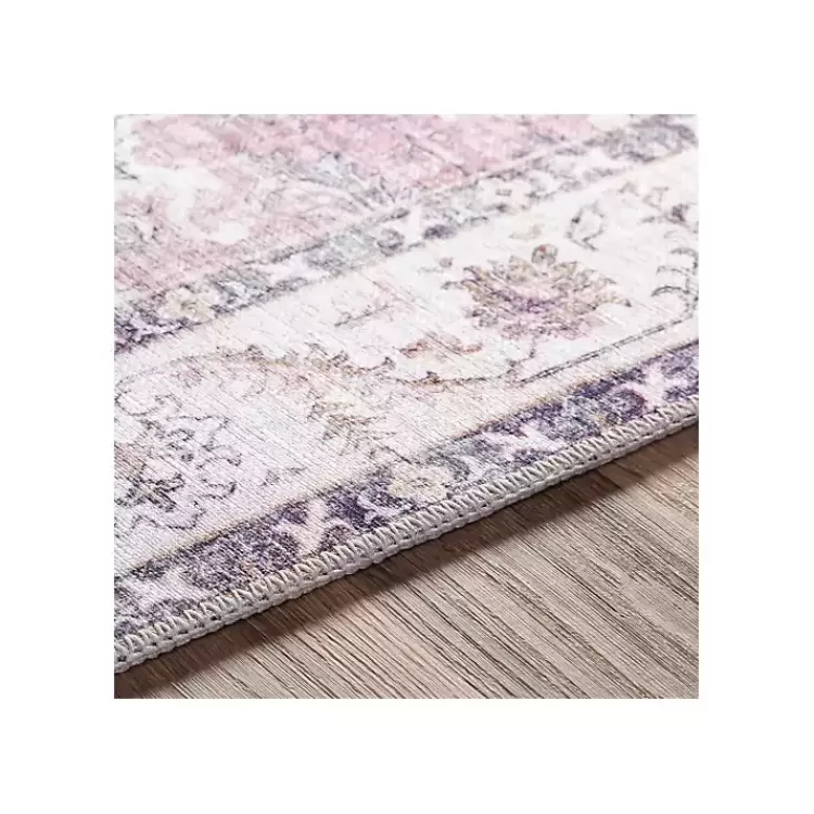 faded_rouge_bordered_flatweave_runner_x_2.webp Faded Rouge Bordered Flatweave Runner, 2x7>Kirklands Home Fashion