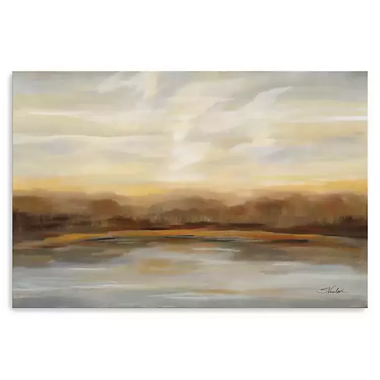 Fall Lake Sunset Canvas Art Print, 48x32 in.>Kirklands Home Flash Sale
