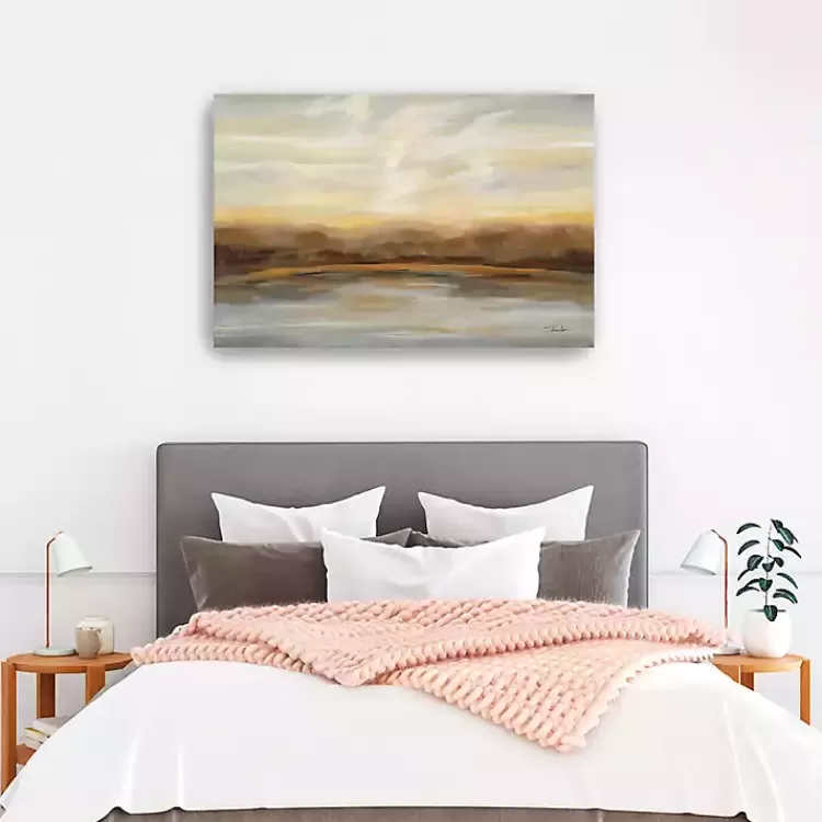 Fall Lake Sunset Canvas Art Print, 48x32 in.>Kirklands Home Flash Sale